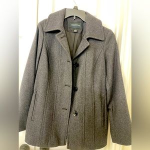 Warm woolen grey coat